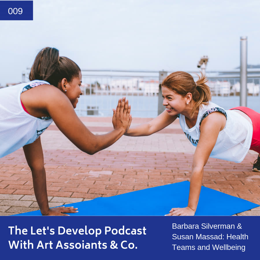 Episode 009 artwork: Barbara Silverman & Susan Massad: Health Teams and Wellbeing